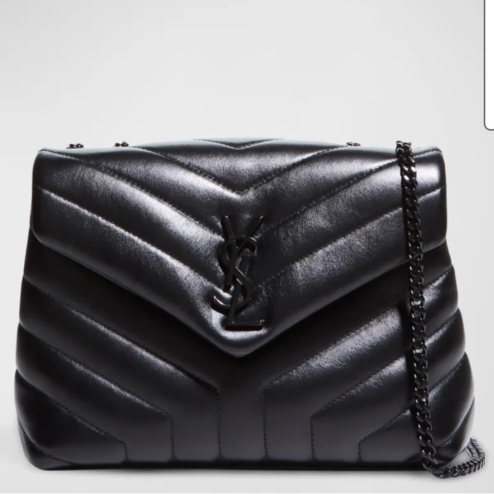 Authentic Loulou Small YSL Quilted Calfskin Flap
Shoulder Bag